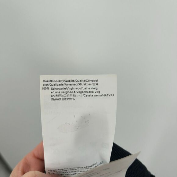 HUGO BOSS Men's 100% Wool Dark Gray Straight Leg Trouser Dress Pants Size 36 - Picture 7 of 8